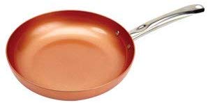 Copper Chef Batería de cocina, 9 piezas Juego de sartenes redondos; aluminio y acero con revestimiento de cerámica antiadherente Incluye tapas y accesorios para freír y asar para sartenes.