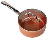 Copper Chef Batería de cocina, 9 piezas Juego de sartenes redondos; aluminio y acero con revestimiento de cerámica antiadherente Incluye tapas y accesorios para freír y asar para sartenes.