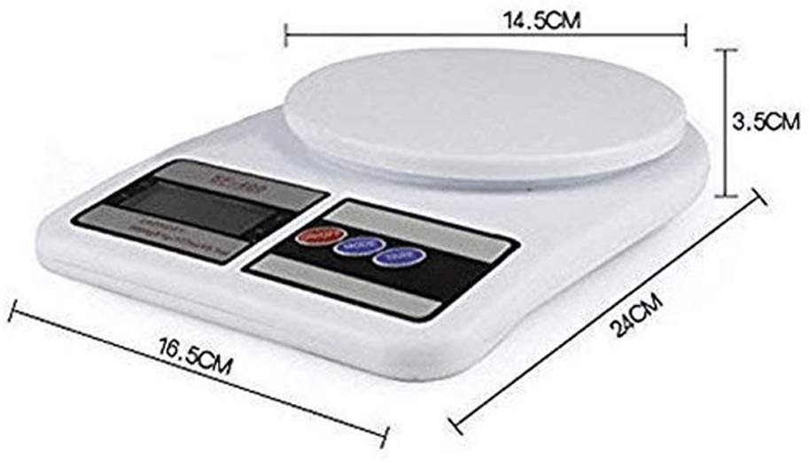 Bascula Digital de 10Kg con Alta Precision para Cocina - E T EASYTAO Balanza Portatil con Multifuncion, Fácil de Operar,Material ABS de Alta Calidad Para Alimentos Protegiendo la Salud de la Familia
