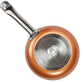 Copper Chef Batería de cocina, 9 piezas Juego de sartenes redondos; aluminio y acero con revestimiento de cerámica antiadherente Incluye tapas y accesorios para freír y asar para sartenes.