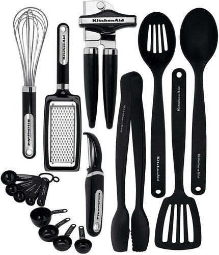KitchenAid - Juego de herramientas y accesorios (15 piezas), color negro, Negro 17 piezas, Negro, Juego de 17 piezas, 1