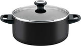 Farberware Juego de ollas y sartenes antiadherentes de alto rendimiento, 17 piezas, Negro, 1, 17