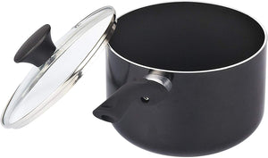 Cook N Home NC-00296 Juego de utensilios de cocina antiadherentes de 15 piezas con agarraderas uave, negro
