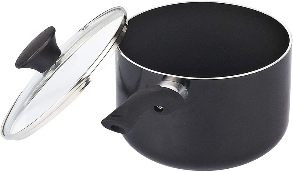 Cook N Home NC-00296 Juego de utensilios de cocina antiadherentes de 15 piezas con agarraderas uave, negro