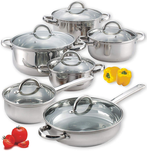 Cook N Home 12-Piece Stainless Steel Set
