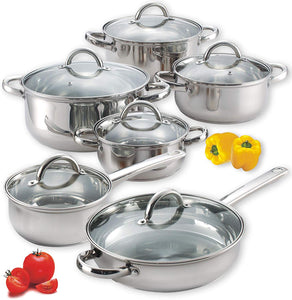 Cook N Home 12-Piece Stainless Steel Set