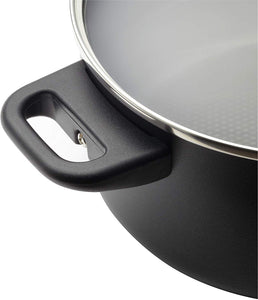 Farberware Juego de ollas y sartenes antiadherentes de alto rendimiento, 17 piezas, Negro, 1, 17