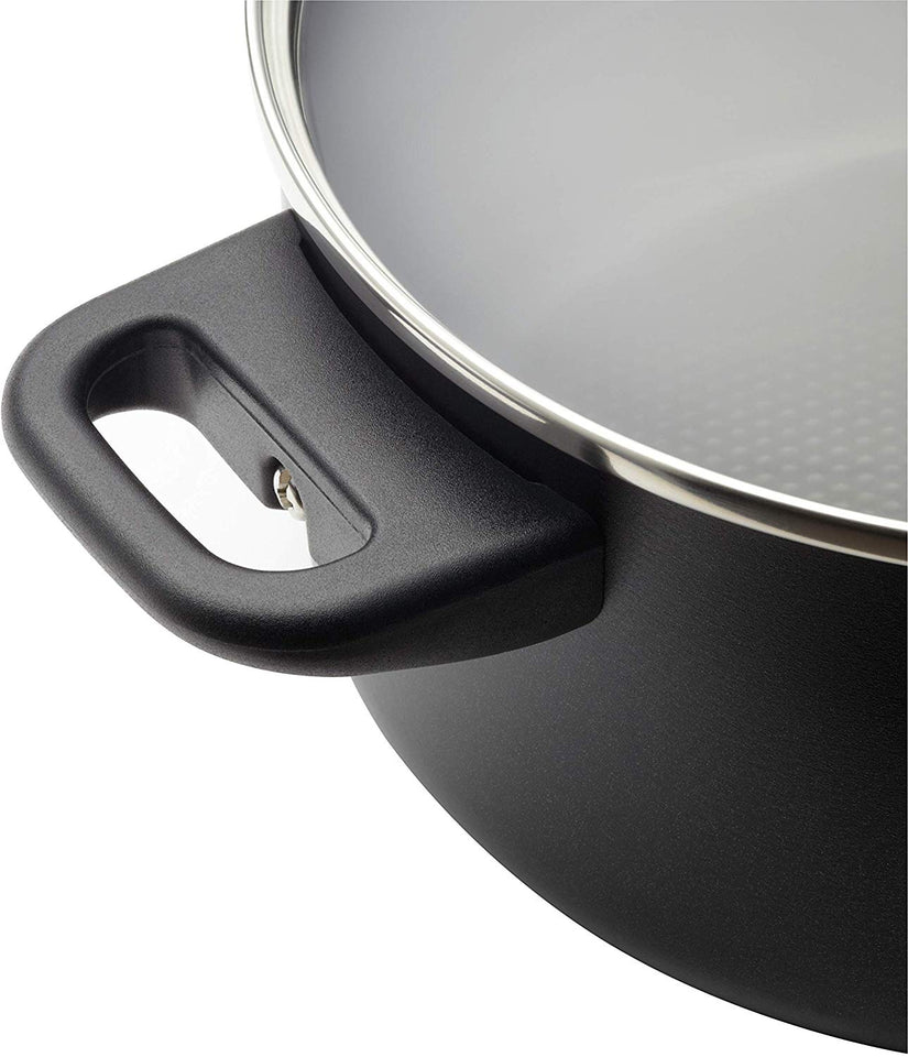 Farberware Juego de ollas y sartenes antiadherentes de alto rendimiento, 17 piezas, Negro, 1, 17
