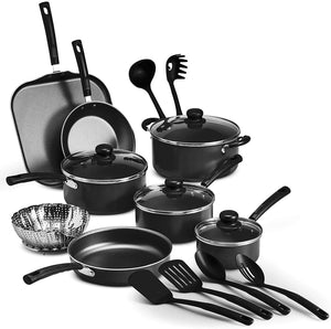 Tramontina PrimaWare 18-Piece Nonstick Cookware Set - Gray by Tramontina USA, Inc.